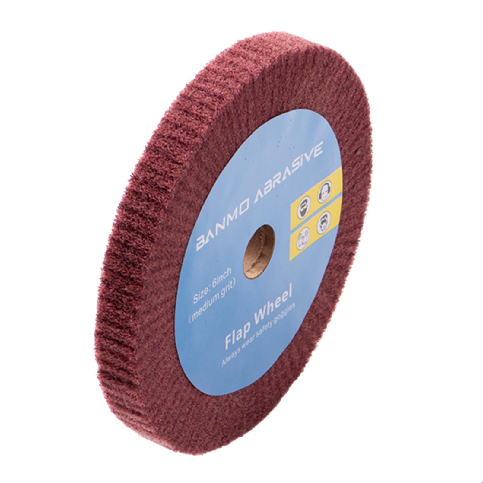 6 Inch Bench Grinder Polishing Wheel - 320 Grit Tight Weave for Metal, Copper & Finishing | 19mm Thick Non-Woven Burnishing Wheel | Perfect for DIY Projects, Jewelry Making & Metal Restoration