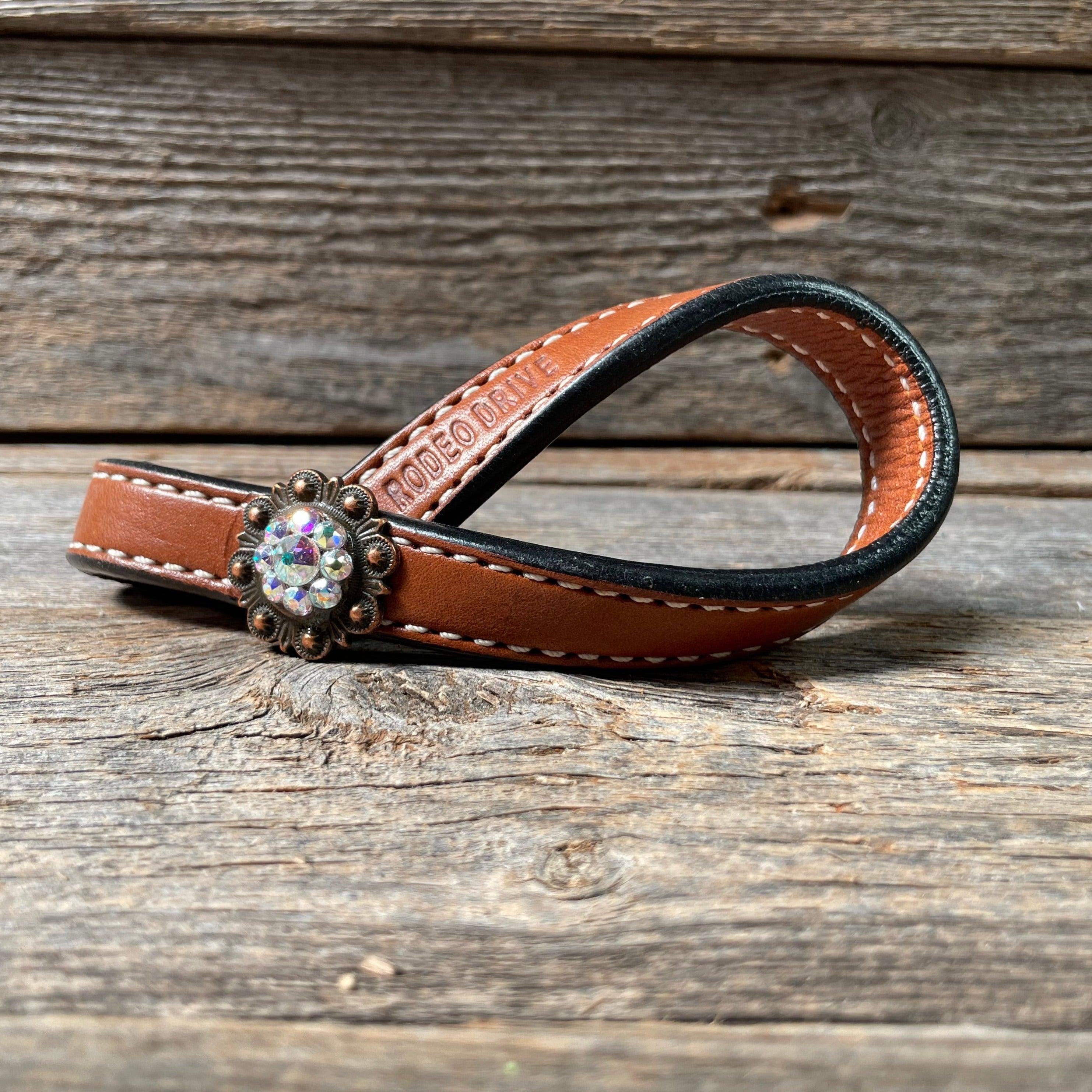 Natural Crystal Medium Oil Rustic Tie Down Keepers - Durable Leather Straps for Horse Tack, Western Saddles & Equestrian Gear | Perfect for Ranch Work, Trail Riding & Stable Organization