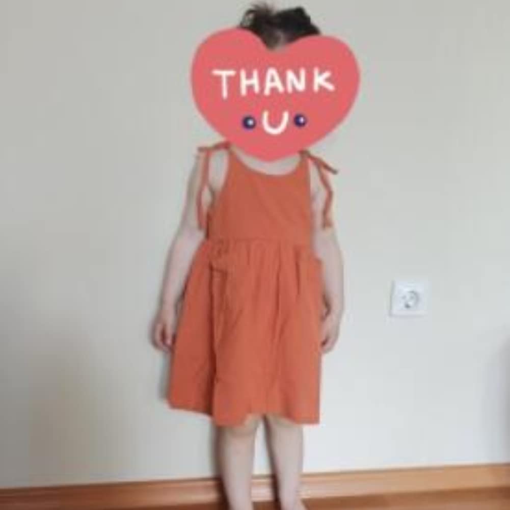 Summer Toddler Girl Dress - 100% Cotton Solid Color Kids Slip Dress with Pockets | Casual Playwear for Outdoor Activities, Birthday Parties & Beach Vacations