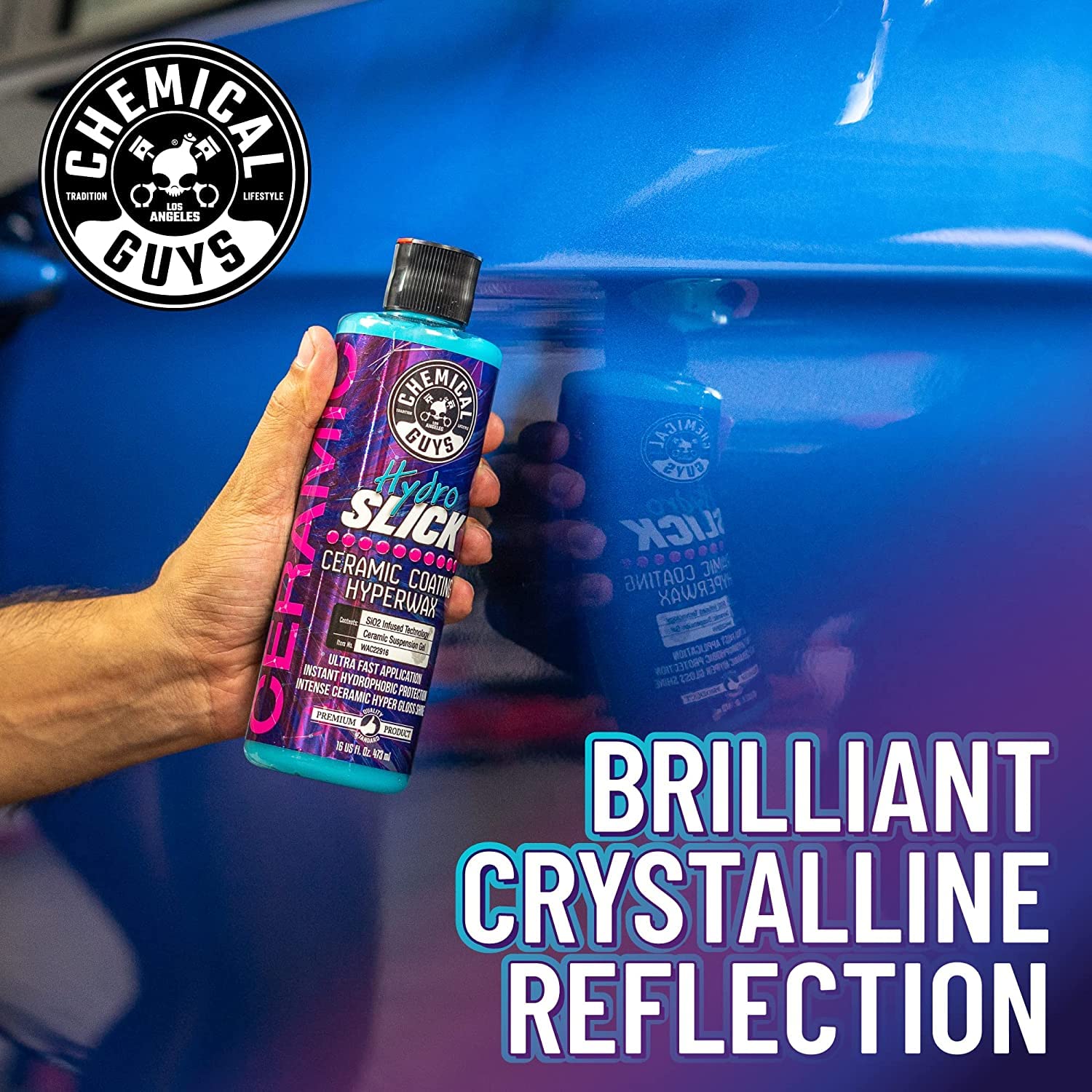 Chemical Guys HOL363 16-Piece Ceramic Car Wash & Protection Kit with Foam Cannon, Bucket & 6 Cleaning Chemicals – Pressure Washer Compatible – Perfect for Detailing, Waxing & Long-Term Paint Protection