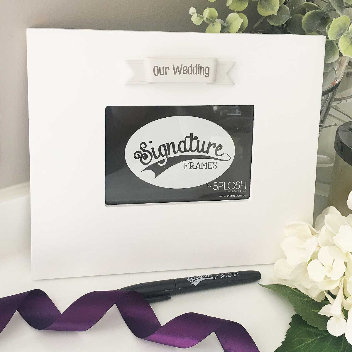 Elegant Wedding Signature Photo Frame - Customizable Keepsake for Bridal Showers, Receptions & Anniversaries - Perfect for Displaying Cherished Memories