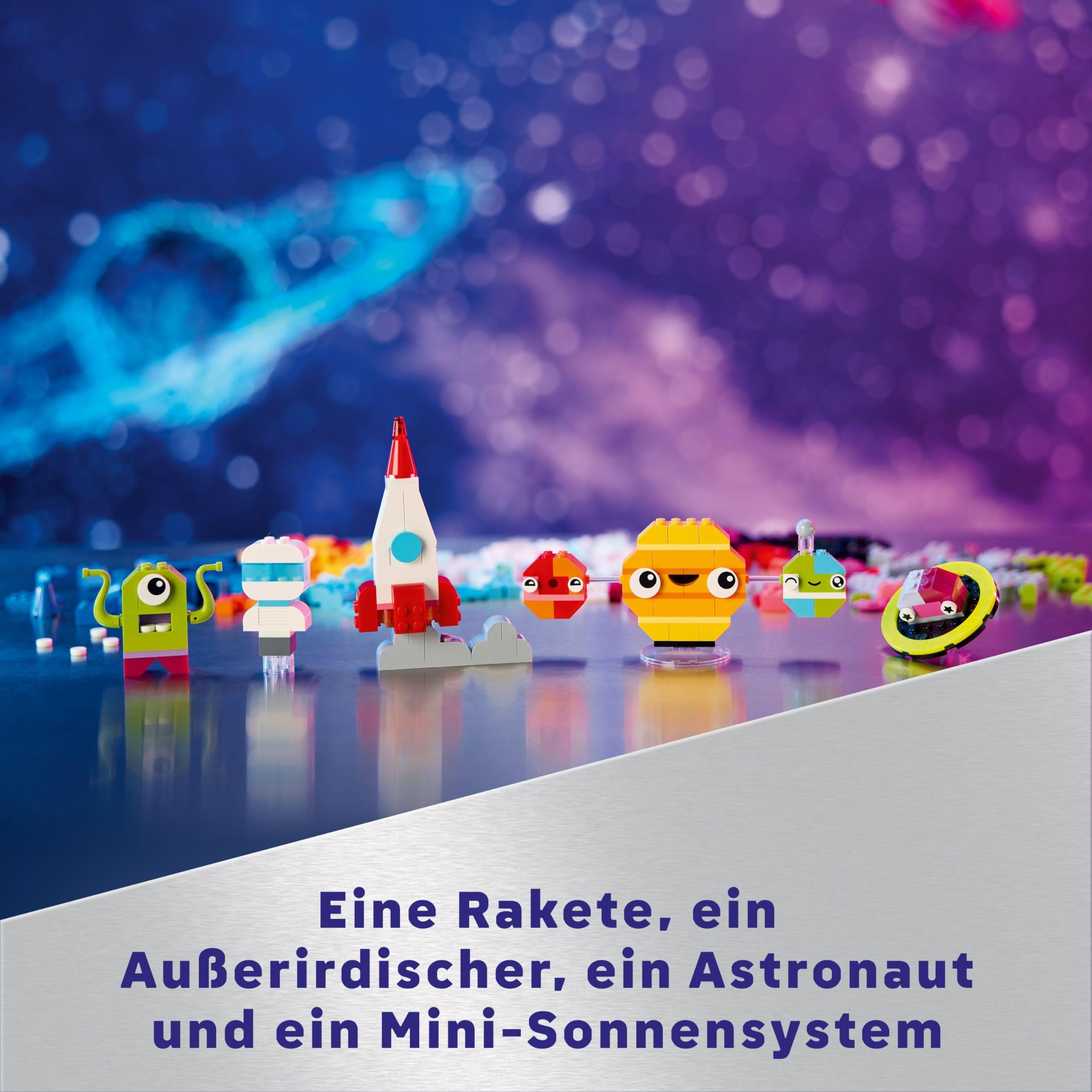 LEGO Classic Creative Space Planets Building Toy - Solar System Model Kit for Kids with Rocket, Spaceship, Planets & Aliens - STEM Educational Gift for Boys & Girls Ages 5+ (11037) - Perfect for Space-Themed Playrooms & Birthday Gifts