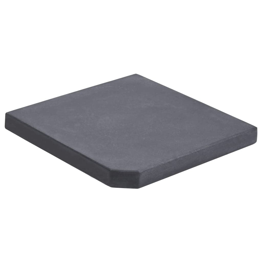 SKM Black Granite Square Umbrella Weight Plate - 25 kg for Outdoor Patio, Garden, and Event Stability