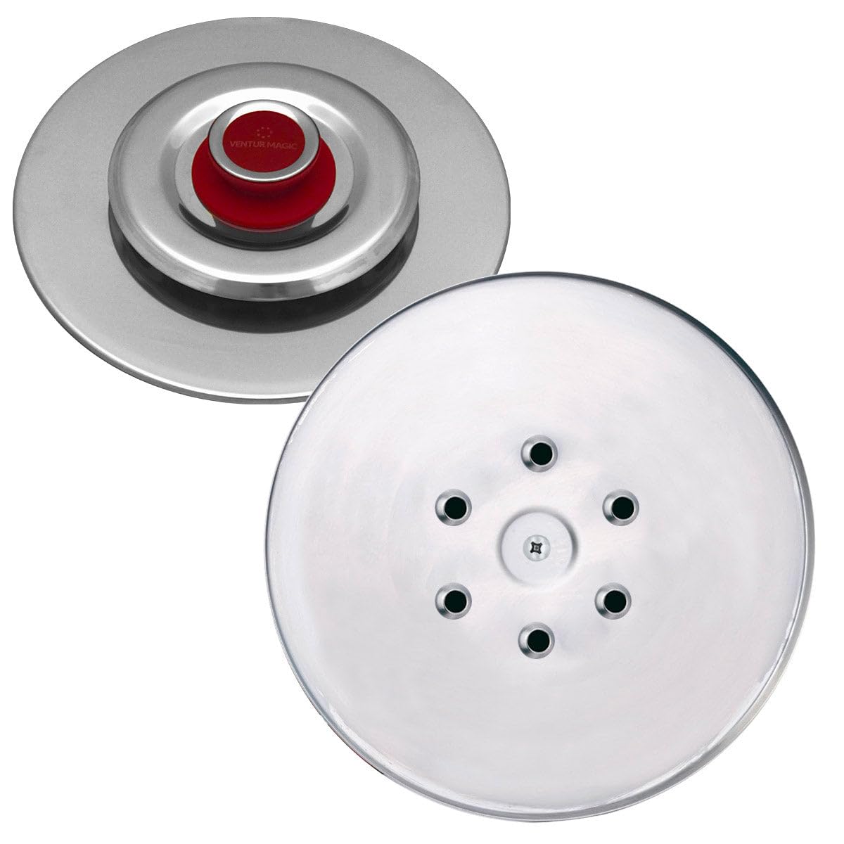 Stainless Steel Magic Ventur Odor-Proof Cookware Lid Ø35 cm with Red Bakelite Knob - Perfect for Kitchen, Cooking, and Food Storage