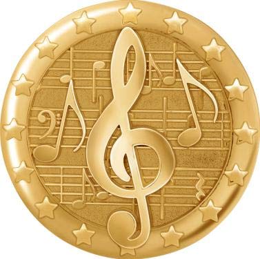 Premium Gold Music Note Lapel Pins - Elegant Crown Awards for Musicians, Bands & Collectors | Perfect for Trading, Gifting & Performance Apparel Accessories