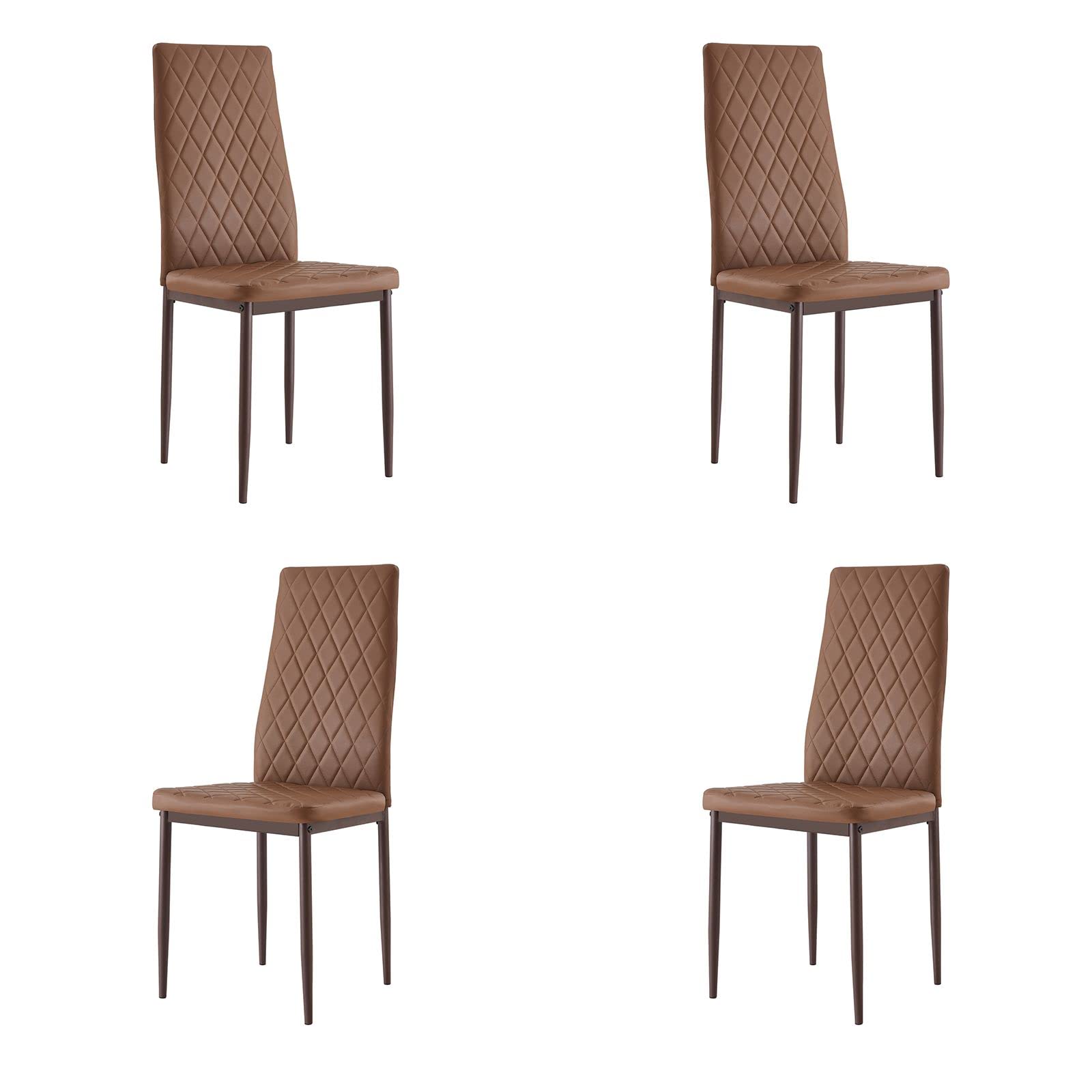 Mid Century Modern Dining Chairs Set of 4 - Comfortable Kitchen & Living Room Furniture - Perfect for Family Meals, Dinner Parties and Home Decor