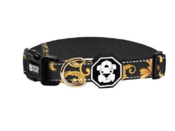 Fresh Pawz - Adjustable Dog Collar with Reflective Strip for Small Medium Large Breeds - Perfect for Walking, Training & Nighttime Safety