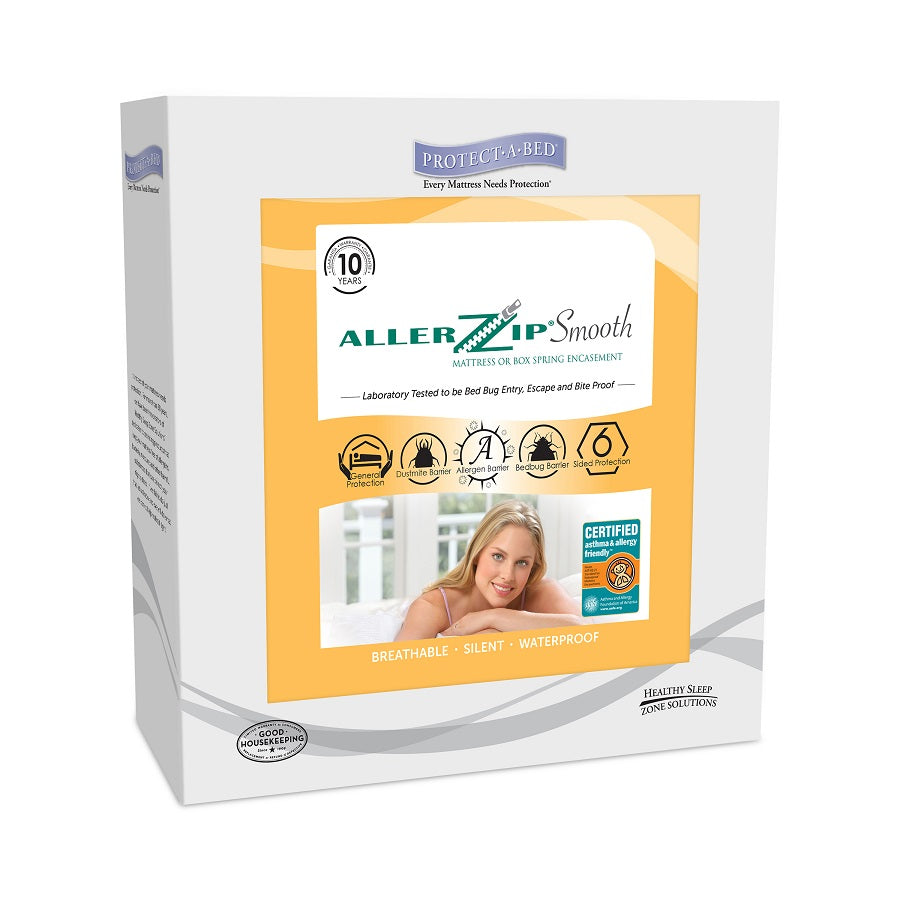 Protect A Bed AllerZip Mattress Encasement - Waterproof, Dust Mite Proof Bed Cover for Allergy Relief | Perfect for Asthma Sufferers & Pet Owners