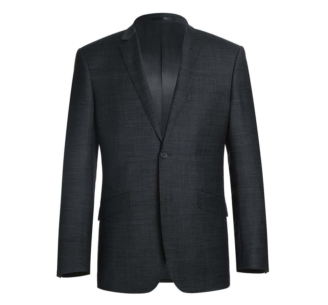 Alessandro Vitello by Renoir Charcoal Two Piece Slim Fit Wool Blend Suit 558 2 - Premium Business Attire for Weddings, Office Meetings & Formal Events