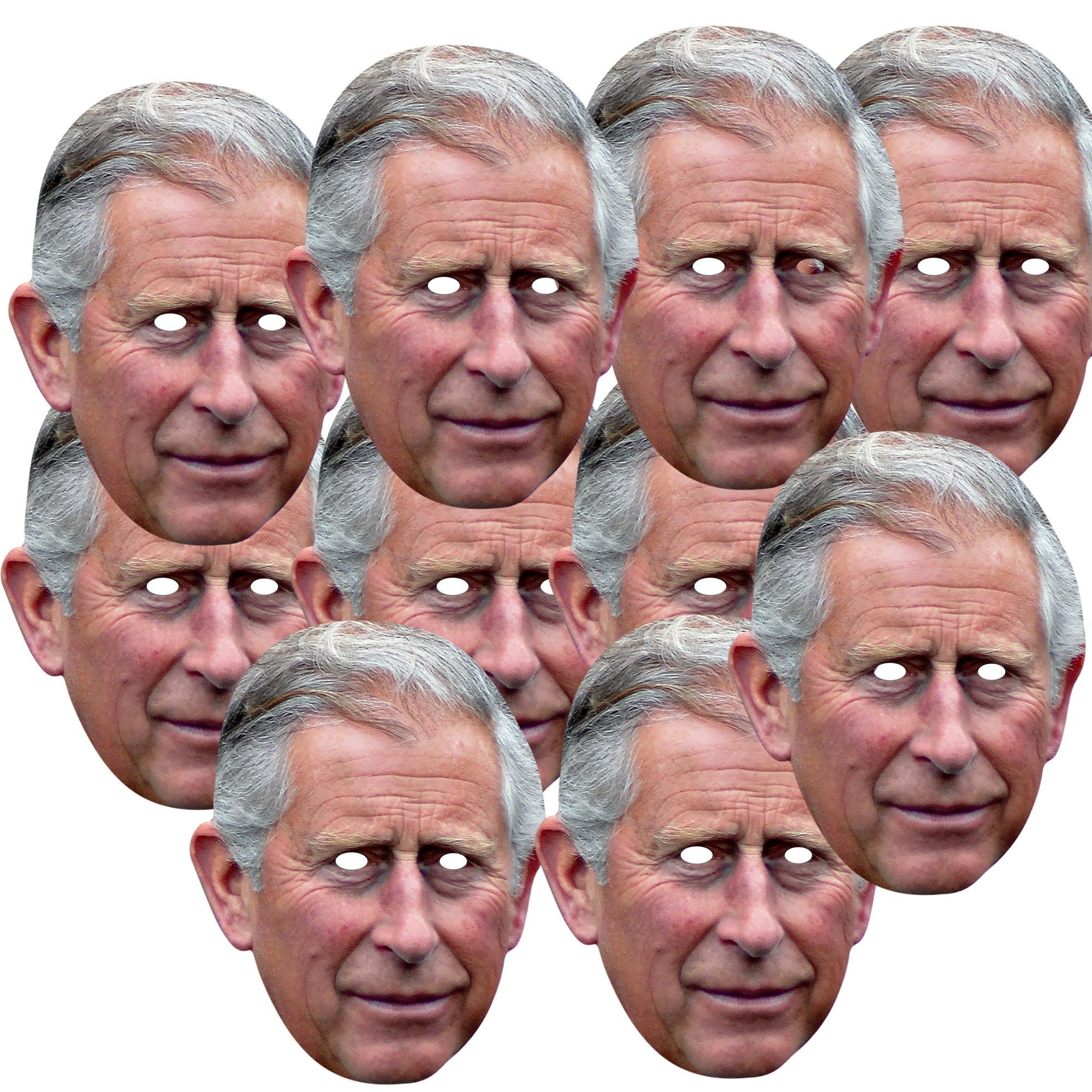 King Charles III Coronation Face Masks 10 Pack - Ready to Wear for Royal Events & Celebrations