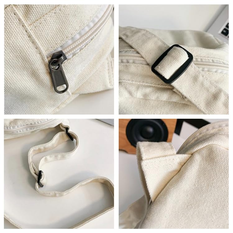 Mini Canvas Crossbody Bag for Men & Women - Small Shoulder Purse & Messenger Satchel - Holds Phone, Passport & Essentials - Perfect for Travel, Shopping & Everyday Use