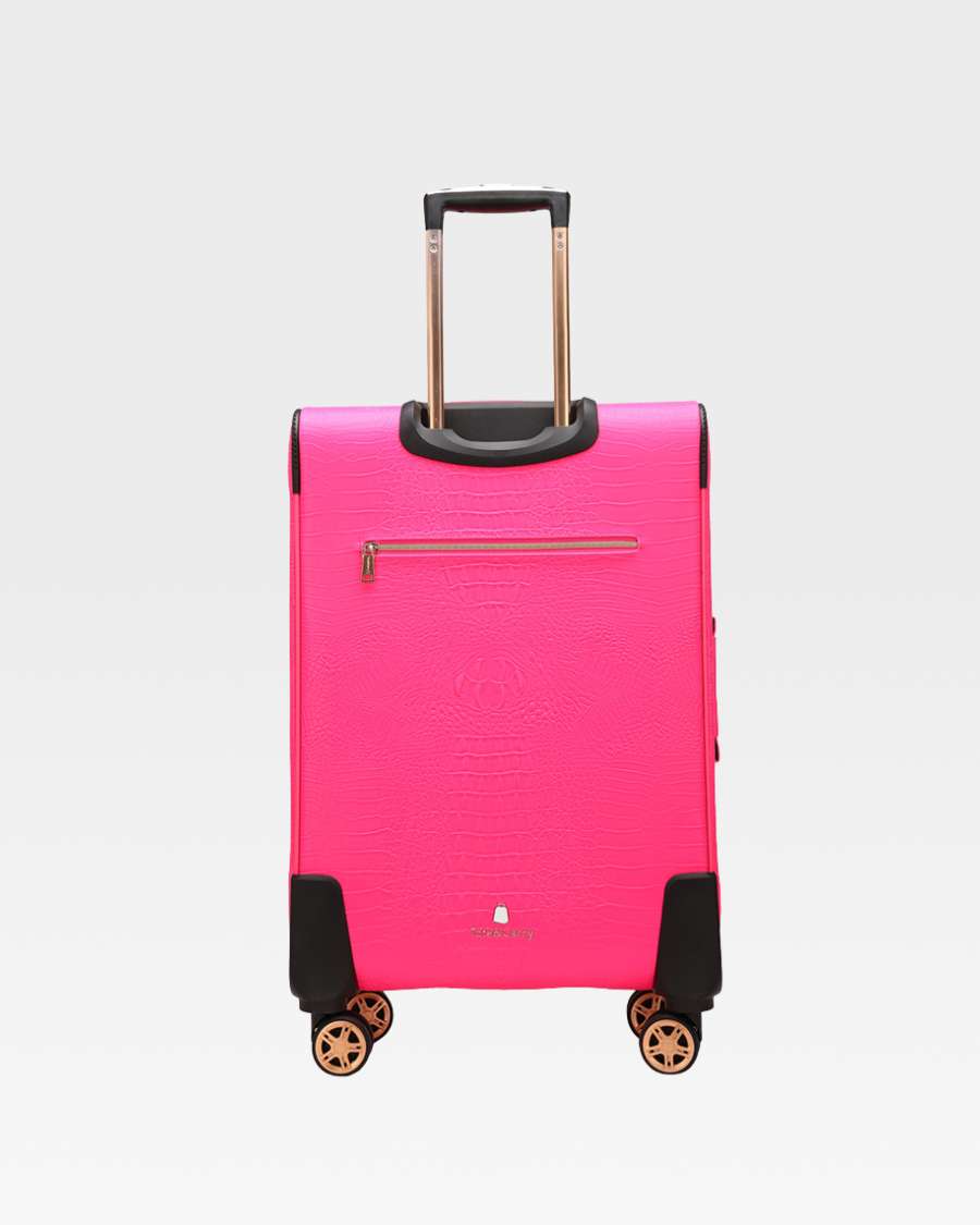 Apollo 2-Piece Suitcase Set in Vibrant Neon Pink - Perfect for Travel, Vacations & Business Trips