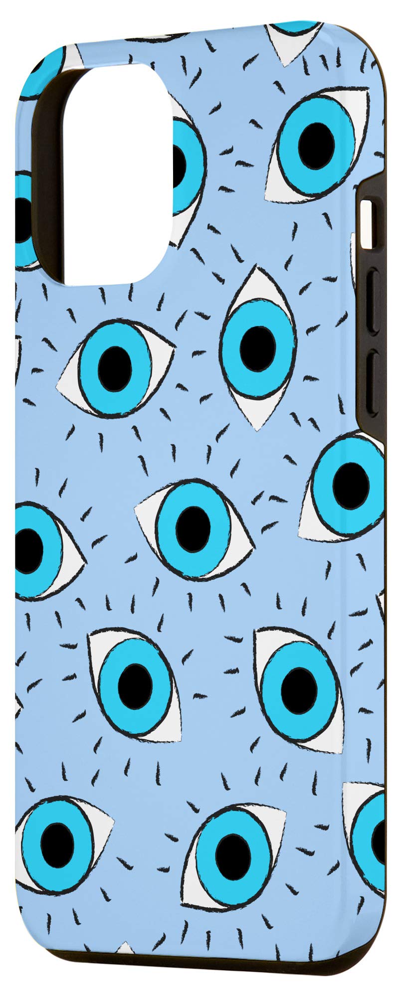 iPhone 12 Pro Max Case - Premium Evil Eye Protection Cover in Elegant Blue | Slim Fit Shockproof Phone Case for Women | Perfect for Daily Use, Travel & Gift Giving