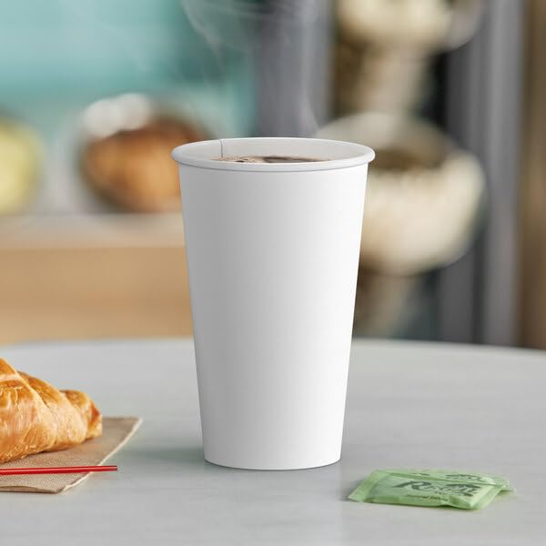 1000 Pack 16 oz Disposable Paper Cups for Coffee & Tea | Bulk Eco-Friendly To-Go Cups for Hot Drinks | Made in USA | Perfect for Home, Office, Restaurants, Cafes & Parties | Microwave Safe & Recyclable