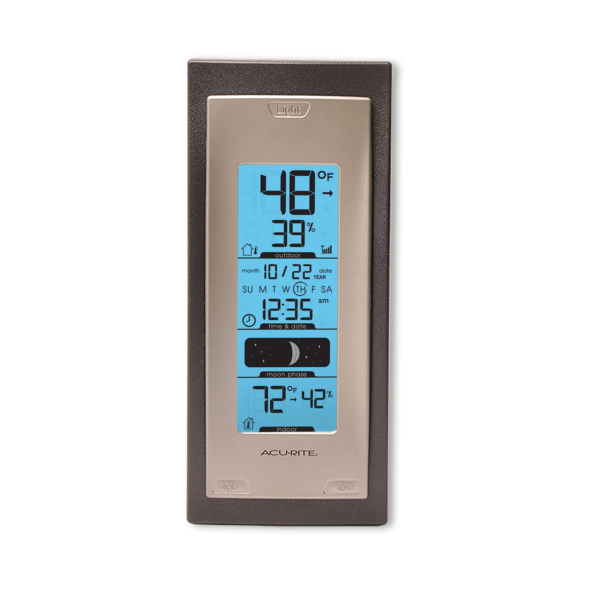 AcuRite 00592A4 Wireless Indoor Outdoor Thermometer with Humidity Sensor - Monitor Home, Greenhouse & Office Temperature & Humidity Levels