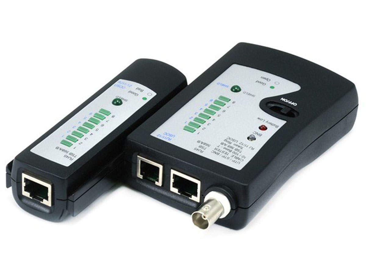 Monoprice Professional Networking Tool Kit - RJ45 Crimp Tool, Punch Down Tool, Cable Cutter & Stripper, Ethernet Plugs, LAN Cable Tester for Network Installation & Repair | Perfect for IT Technicians & Home Networking Setup
