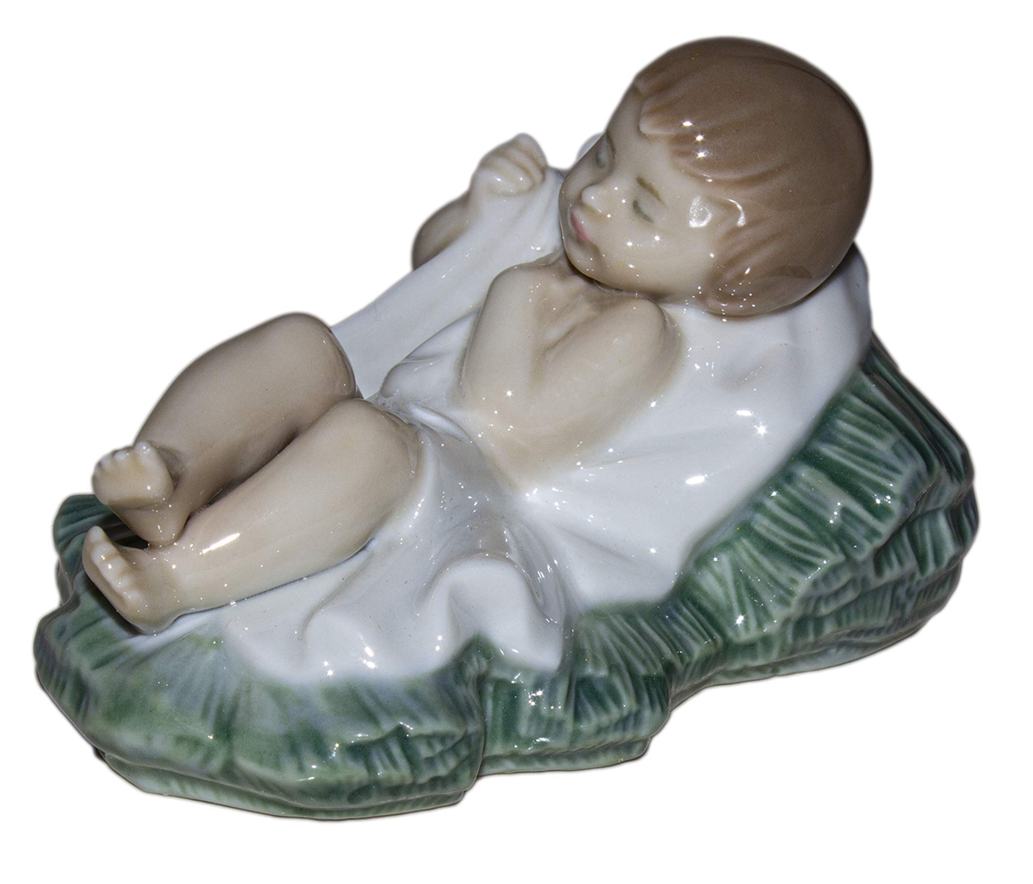 LLADRÓ Baby Jesus Nativity Figurine - Handcrafted Porcelain Christmas Decoration for Nativity Scenes, Holiday Home Décor & Gift Giving