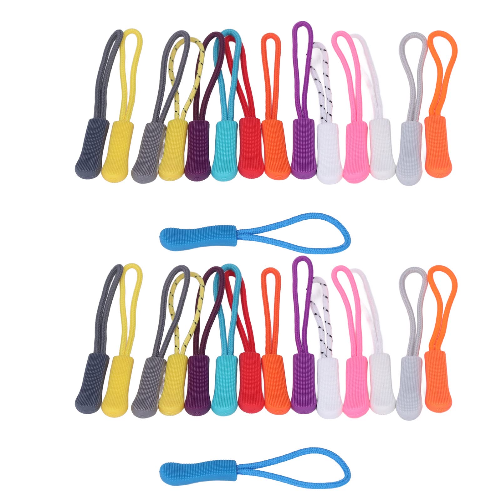 Premium Nylon Zipper Pulls for Backpacks & Clothing - Durable Fashion Accessories in Bright Colors - Ideal for Backpacks, Jackets, Luggage & Phone Cases
