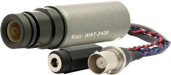 Watec WAT-240E CB G3.8 NTSC Adjustable Bullet Camera - 1/4 inch CMOS Sensor Mini Security Camera for Body, Action & Medical Use - Ideal for Home Surveillance, Outdoor Adventures & Clinical Monitoring