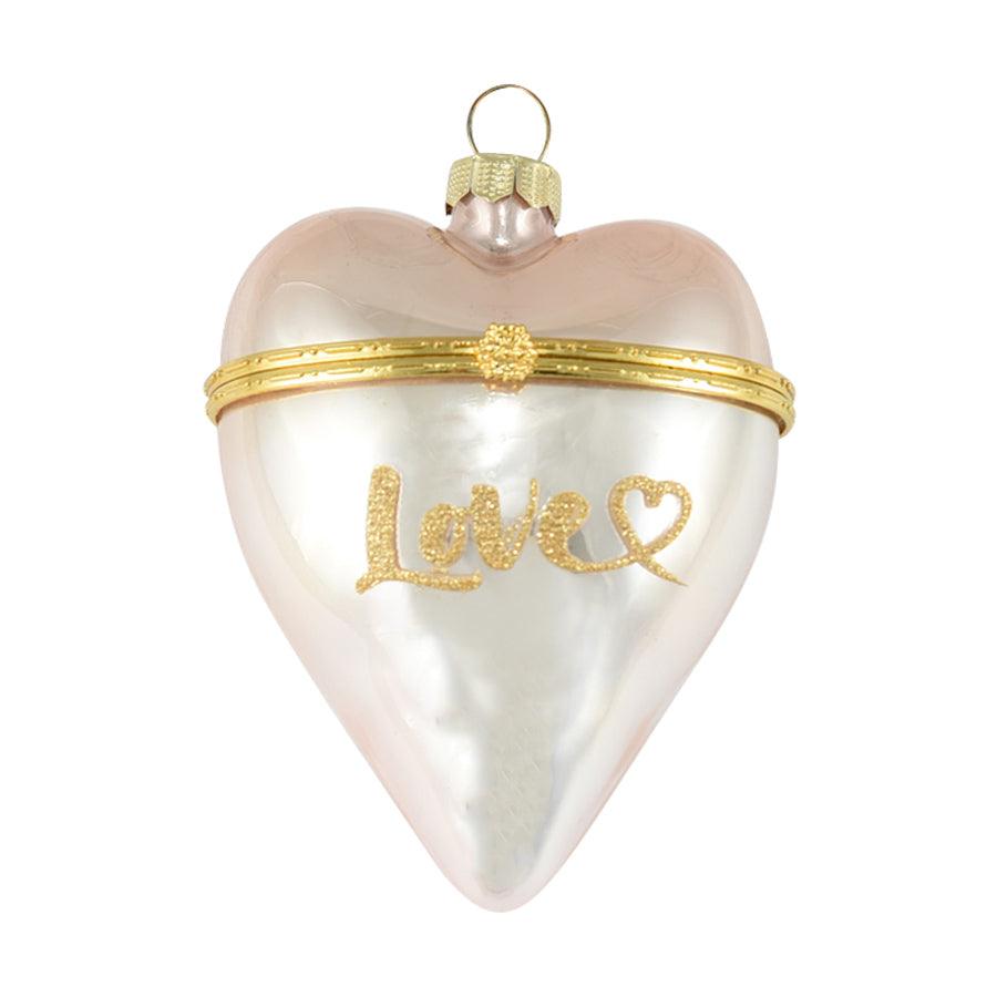 INGE Glass Openable Heart Pendant - 10 cm Elegant Jewelry Gift for Valentine's Day, Anniversary & Special Occasions