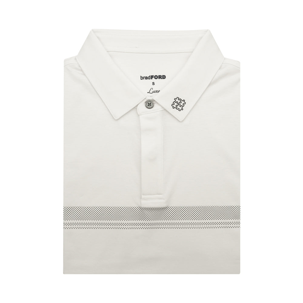 Bradford Short Sleeve Polo Shirt for Men - Classic White Cotton Casual Wear - Perfect for Golf, Office & Summer Outings