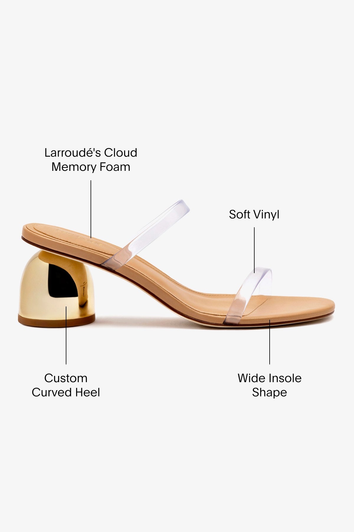 Dew Drop Mule Women's Shoes - Genuine Tan Leather & Vinyl Slip-On Loafers for Comfortable Casual Wear, Office & Outdoor Walking