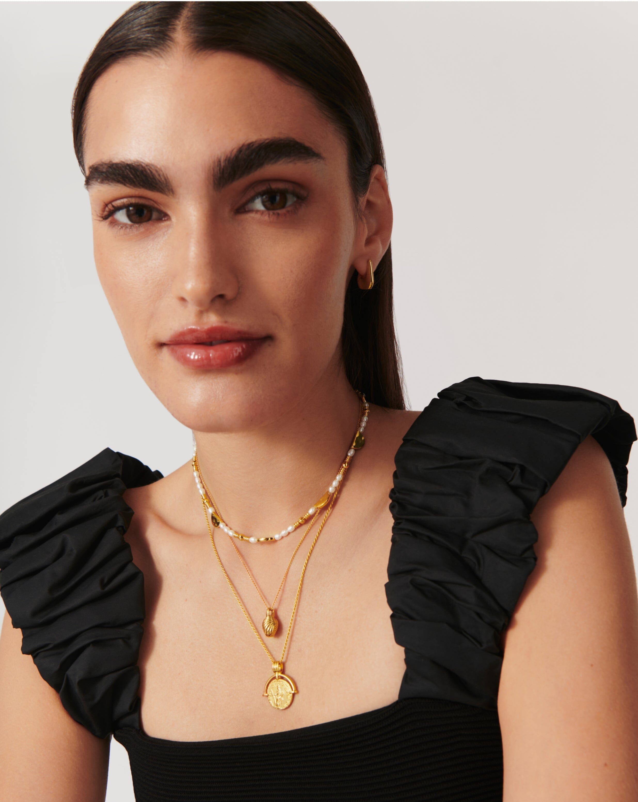 Wavy Ridge Droplet Pendant Necklace - Elegant Layering Jewelry for Women | Perfect for Date Night, Wedding & Everyday Wear