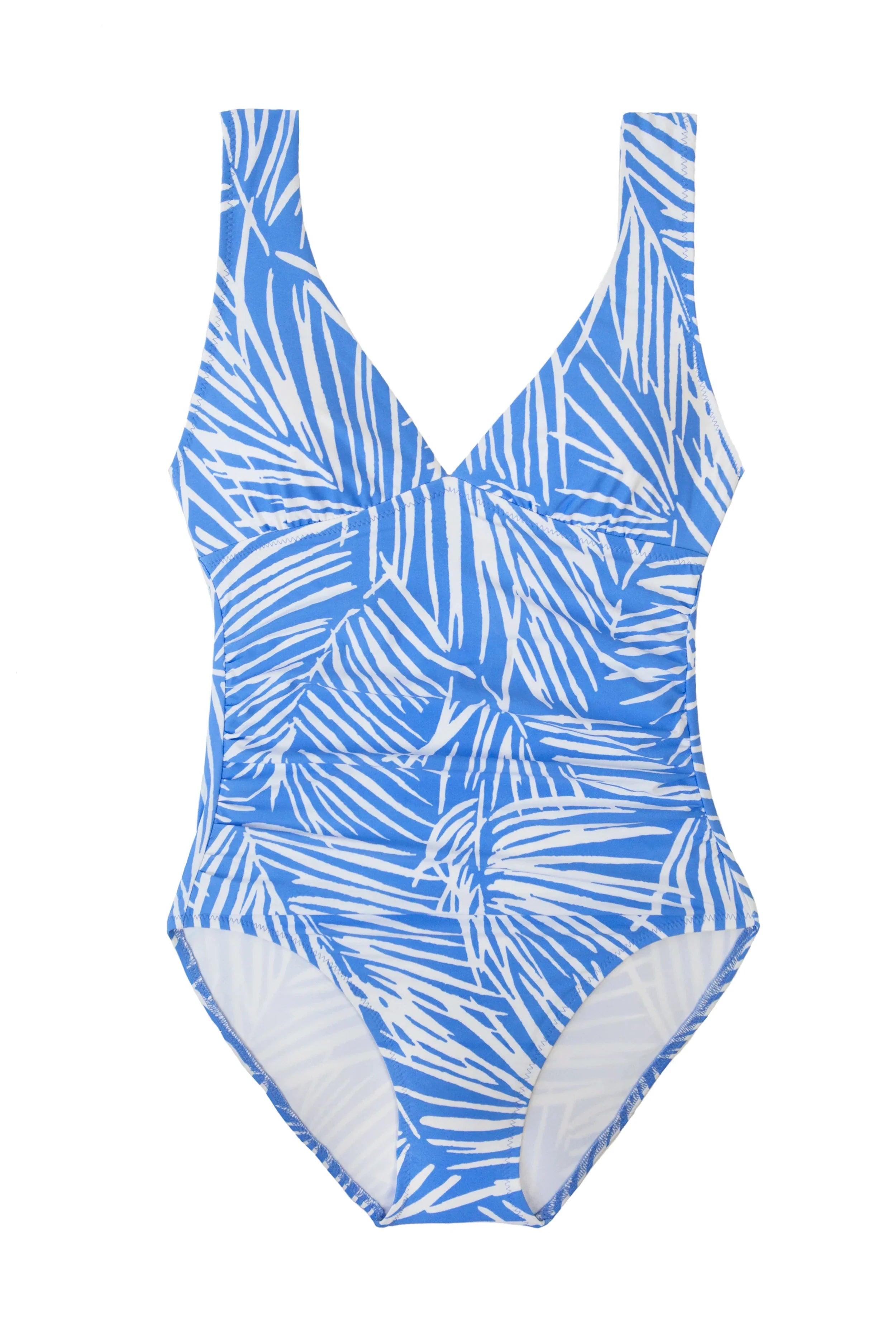 Olivia One Piece Swimsuit | South Seas Blue Periwinkle Print Women's Bathing Suit - Perfect for Beach Vacations, Pool Parties & Summer Getaways