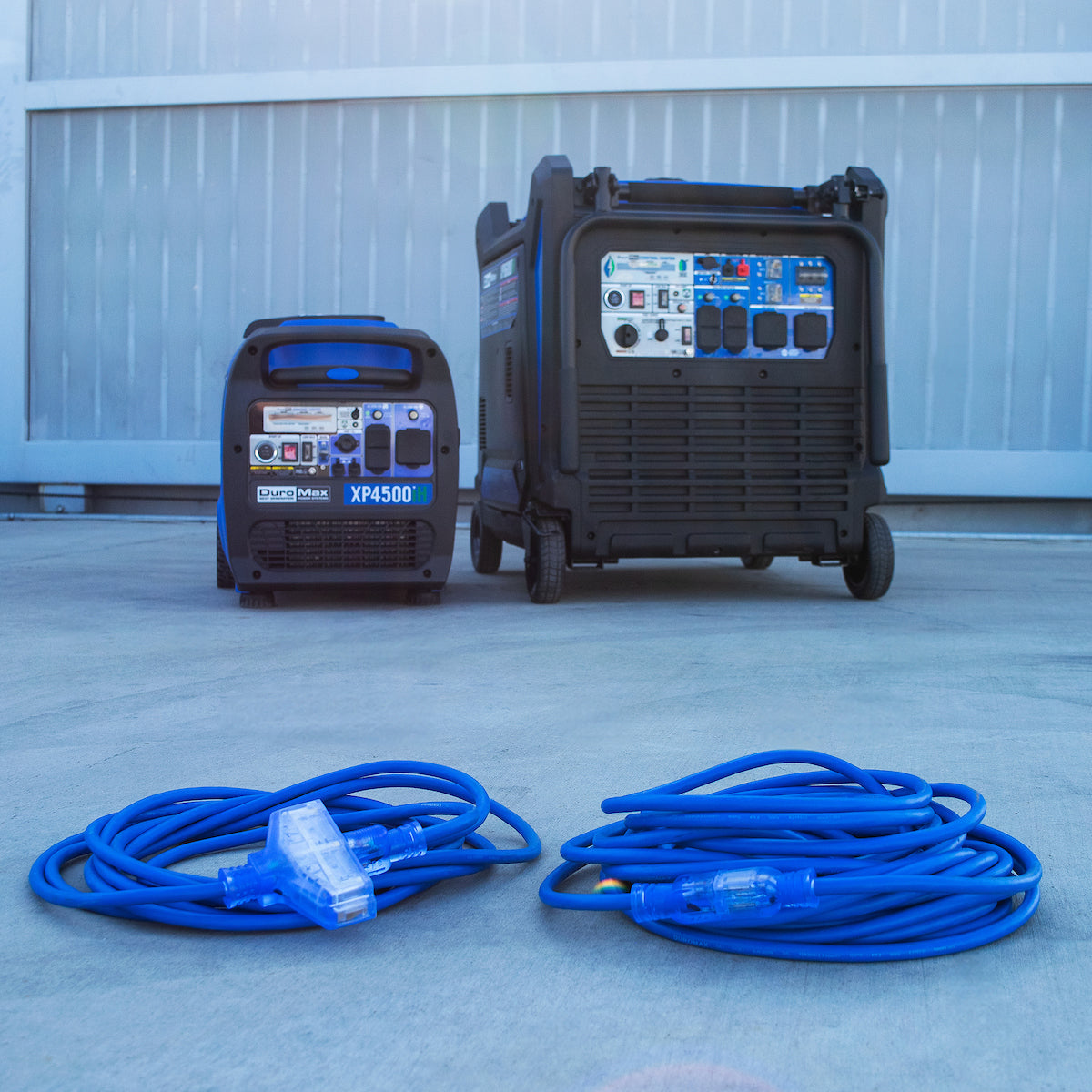 DuroMax XPX12050A 12 Gauge 50ft Heavy Duty Extension Cord - SJEOOW Certified, Blue Single Tap Power Cable for Outdoor Tools, Construction Equipment & Workshop Use