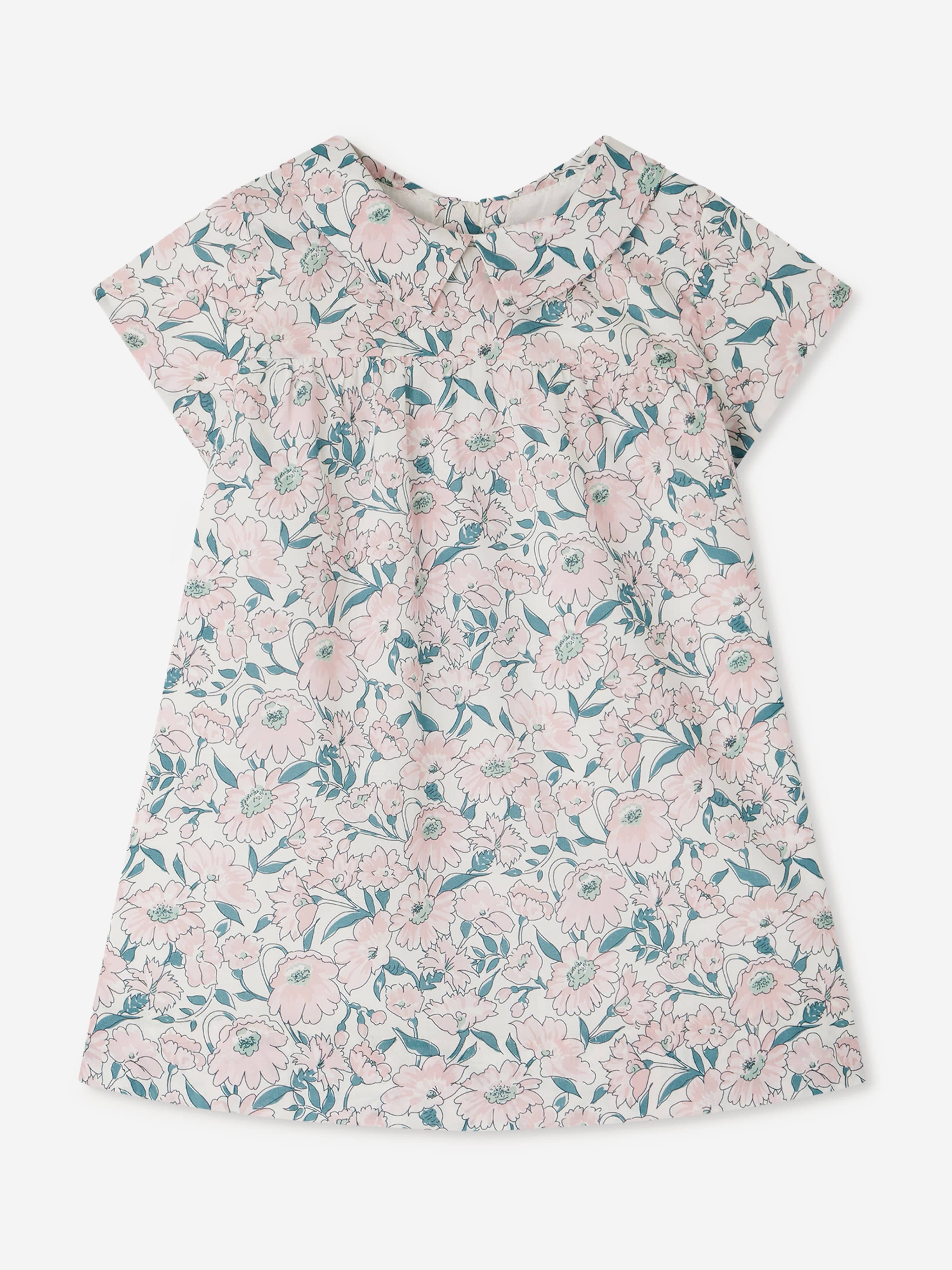 Pink Floral Jadila Dress for Baby Girls - Cute & Comfortable Outfit for Parties, Photos & Special Occasions