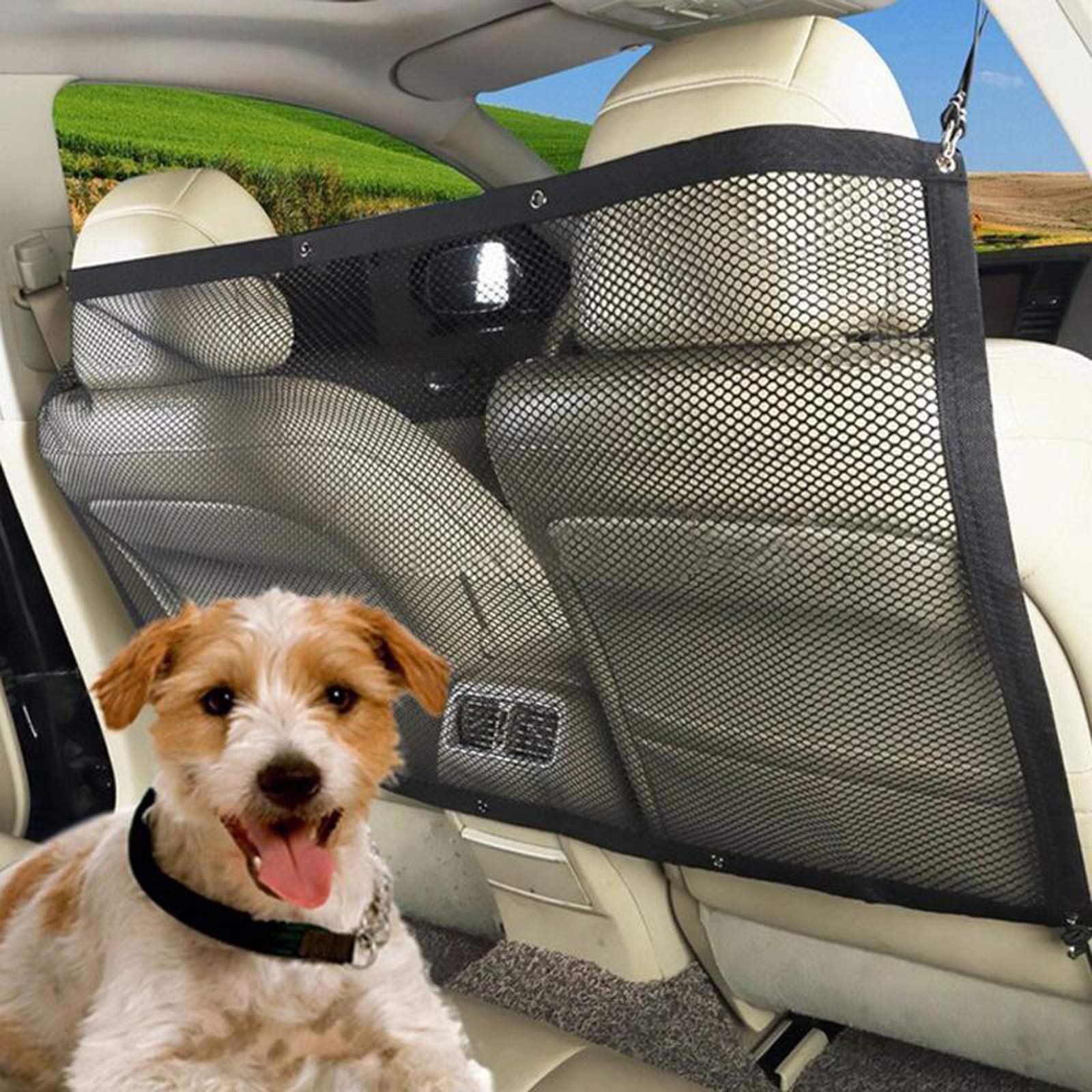 GAH Heavy Duty Auto Safety Barrier for Dogs, Pets & Kids - Universal Fit Car Divider for SUVs, Trucks & Vans - Keep Pets & Children Safe During Travel