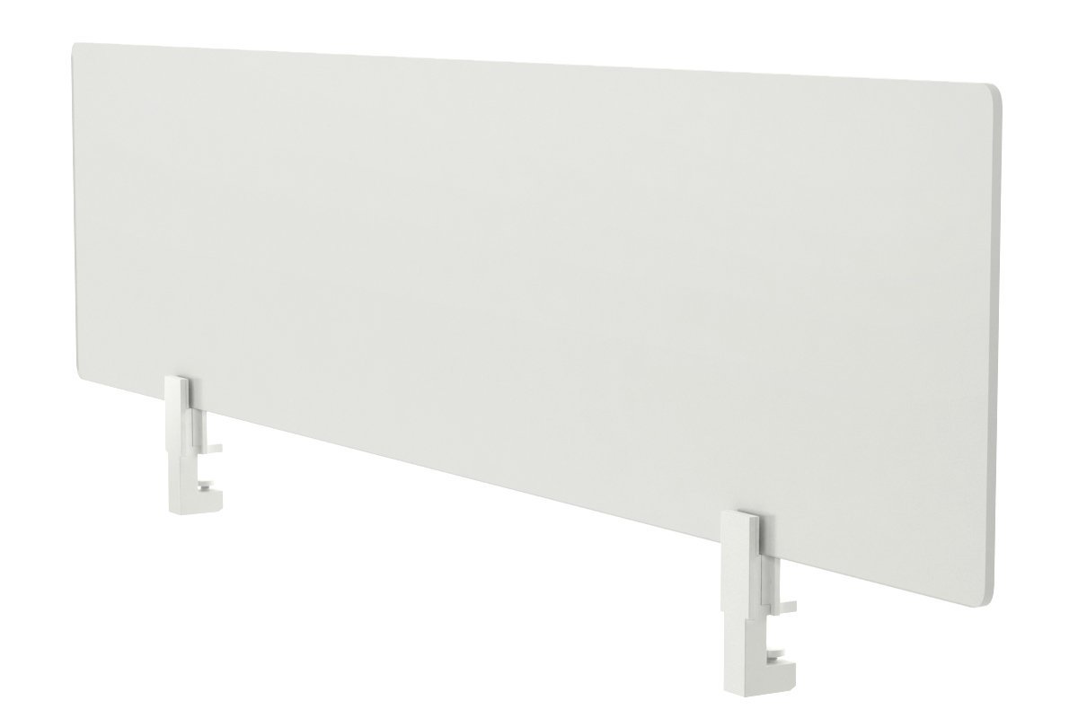 Lean Perspex Screen 400H x 800W - White Bracket Acrylic Partition for Office, Restaurant & Retail Spaces - Privacy Divider & Safety Shield