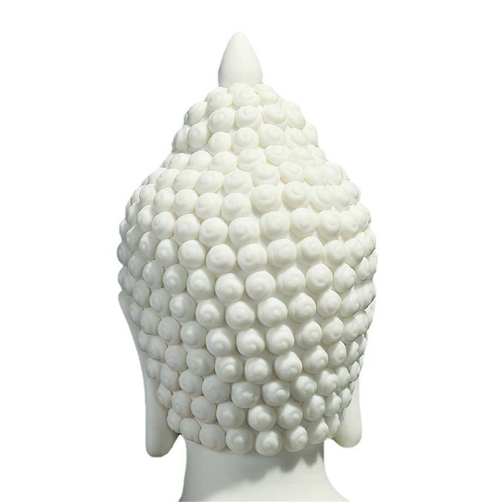 Handmade White Porcelain Shakyamuni Buddha Statue - Zen Meditation Sculpture for Home Decor, Office & Meditation Space | Spiritual Collectible for Living Room, Study & Desktop