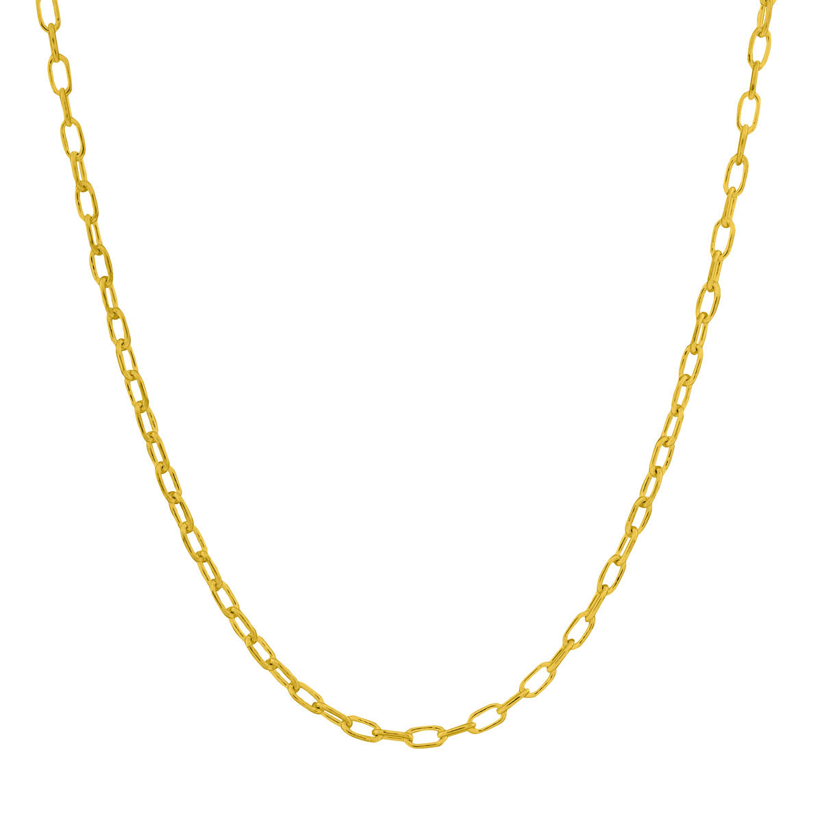 Gold Paperclip Chain Necklace - Elegant Layering Jewelry for Women, Perfect for Everyday Wear, Office & Date Night