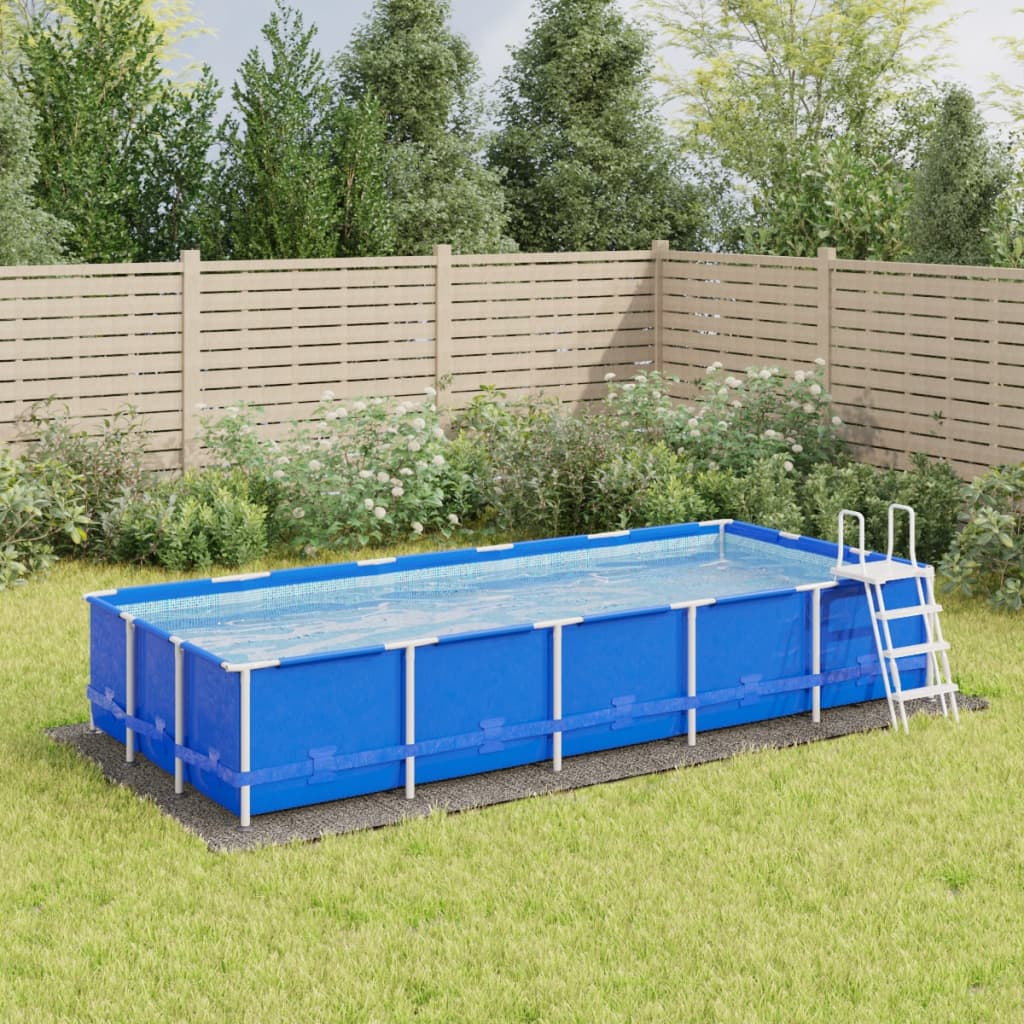 vidaXL Light Grey Pool Ground Cloth 550x280 cm - Durable Polyester Geotextile Fabric for Inground & Above Ground Pools, Hot Tubs, and Outdoor Protection