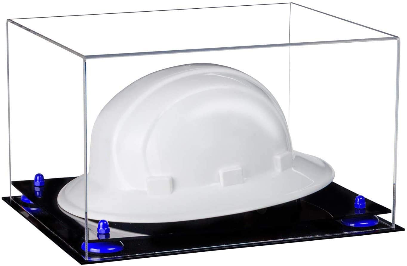 Clear Acrylic Large Helmet Display Case - Premium Hard Hat Protector for Construction, Sports & Collectibles - Perfect for Safety Gear Storage, Motorcycle Helmets & Memorabilia Showcase
