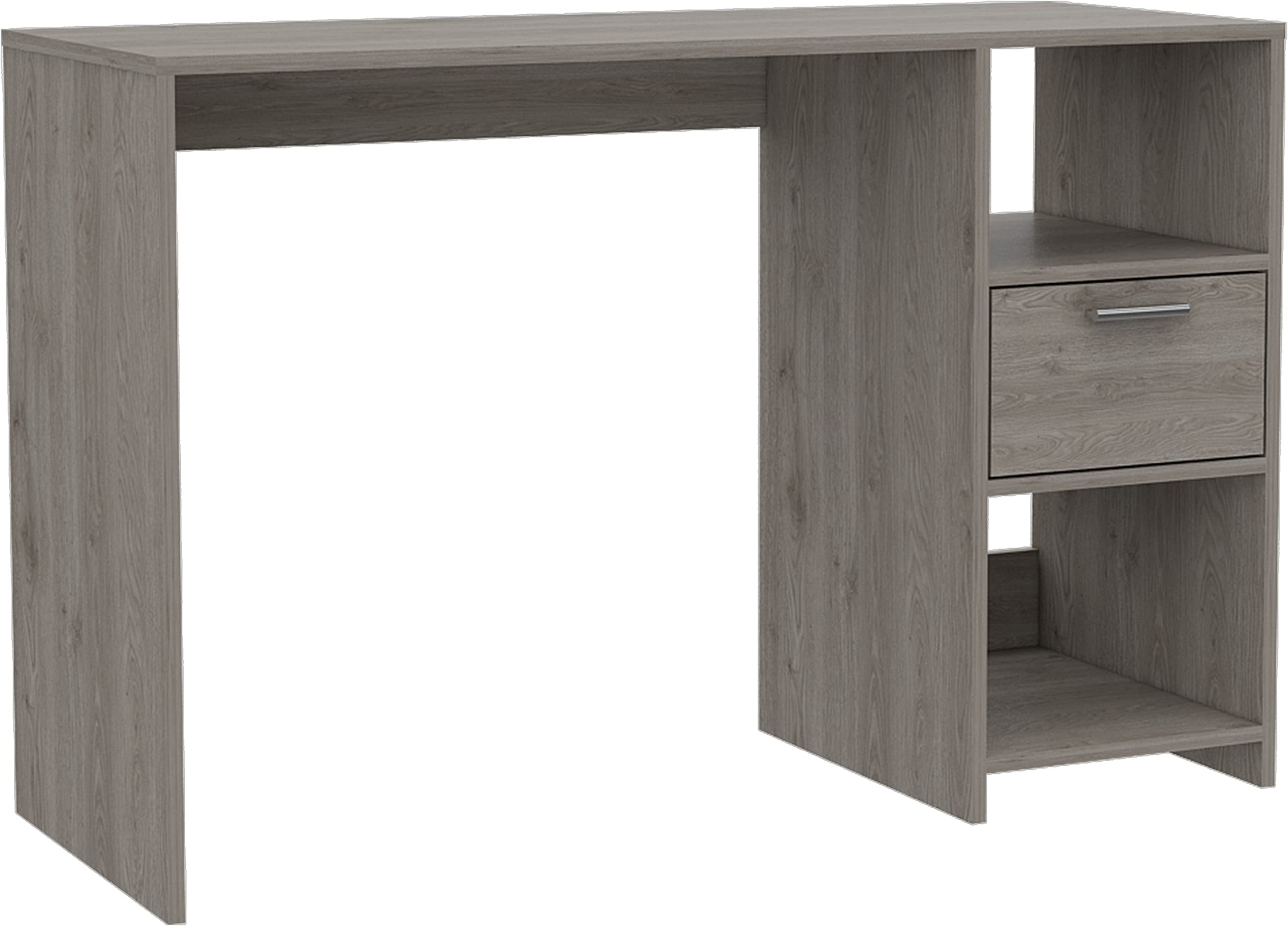 Naxos Modern Computer Desk Light Grey - Home Office Desk for Small Spaces, Gaming & Study Workstation with Sturdy Frame & Spacious Surface