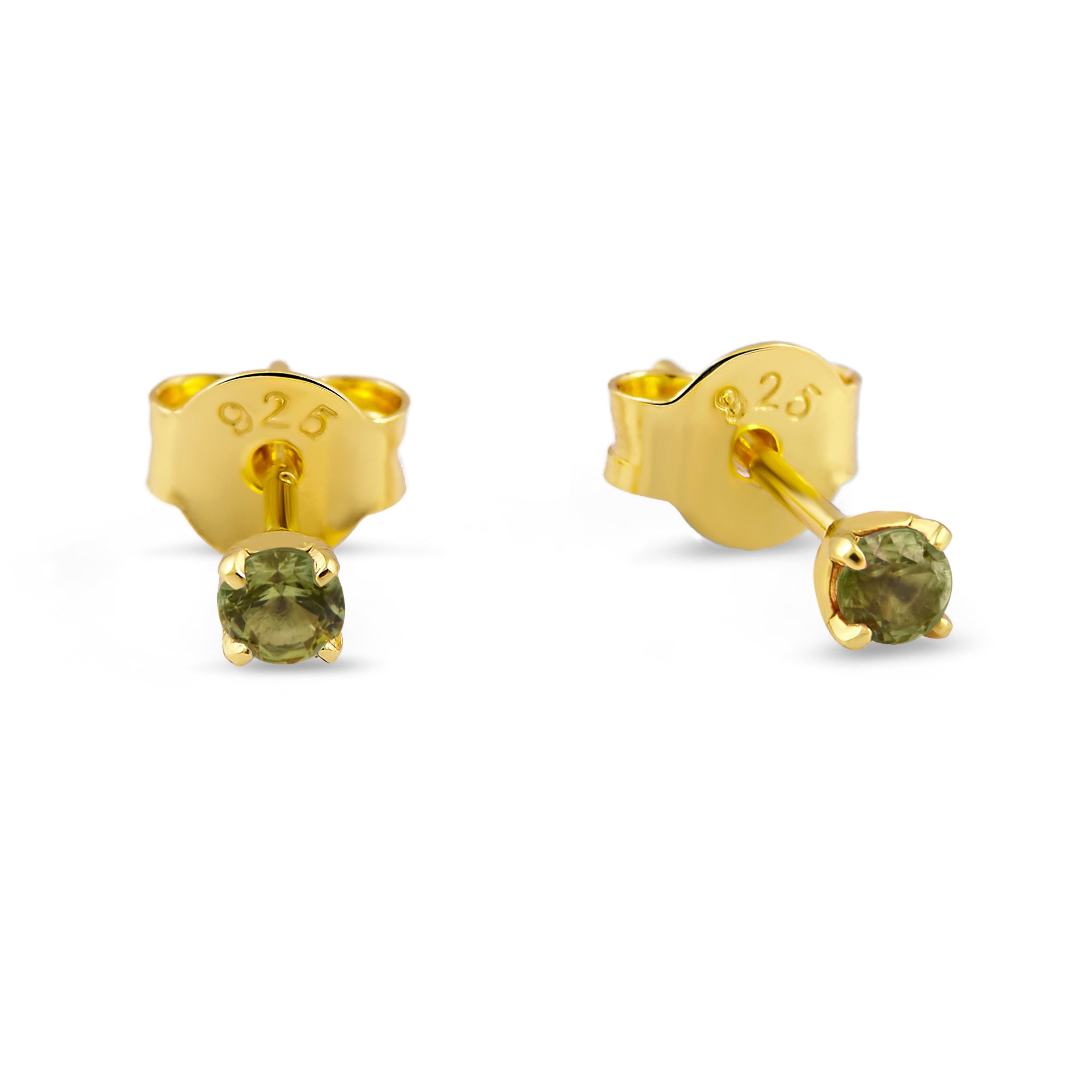 Exquisite 14K Gold Peridot Stud Earrings for Women - Perfect for Everyday Wear, Parties & Gifts