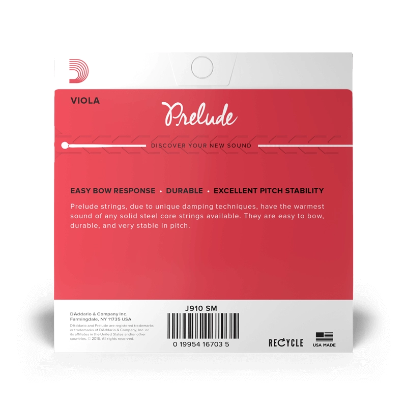 D'Addario Prelude Viola Strings Set - Short Scale 14