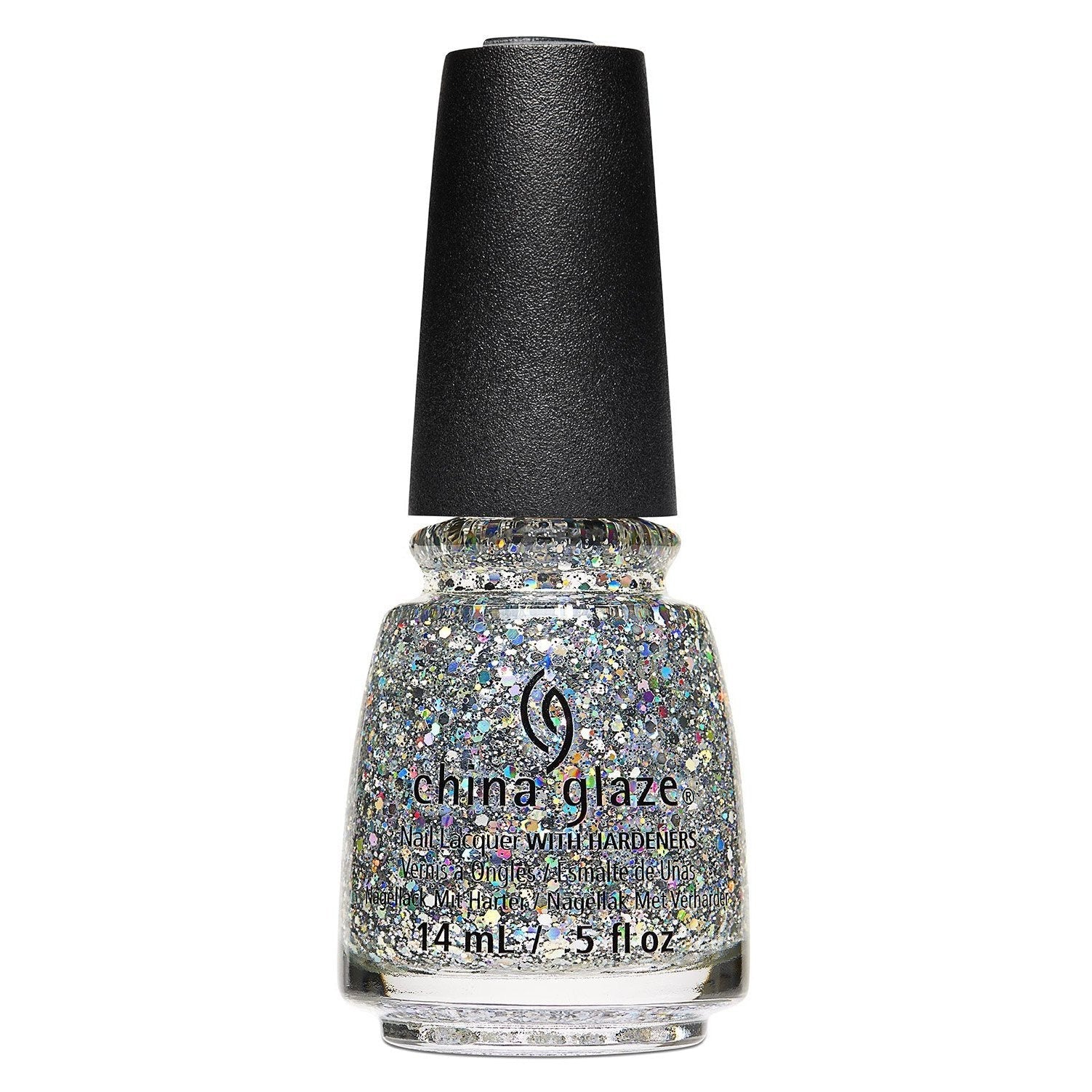 China Glaze Disco Ball Drop Nail Polish - 0.5 oz (#84102) - High Shine Glitter Top Coat for Parties & Special Occasions