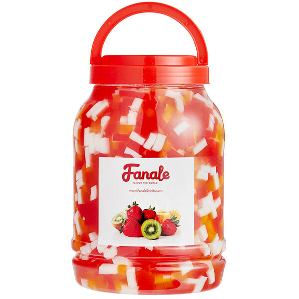 Topping Rainbow Jelly 4 Bottles - Colorful Dessert Toppings for Bubble Tea, Ice Cream & Yogurt | Fanale