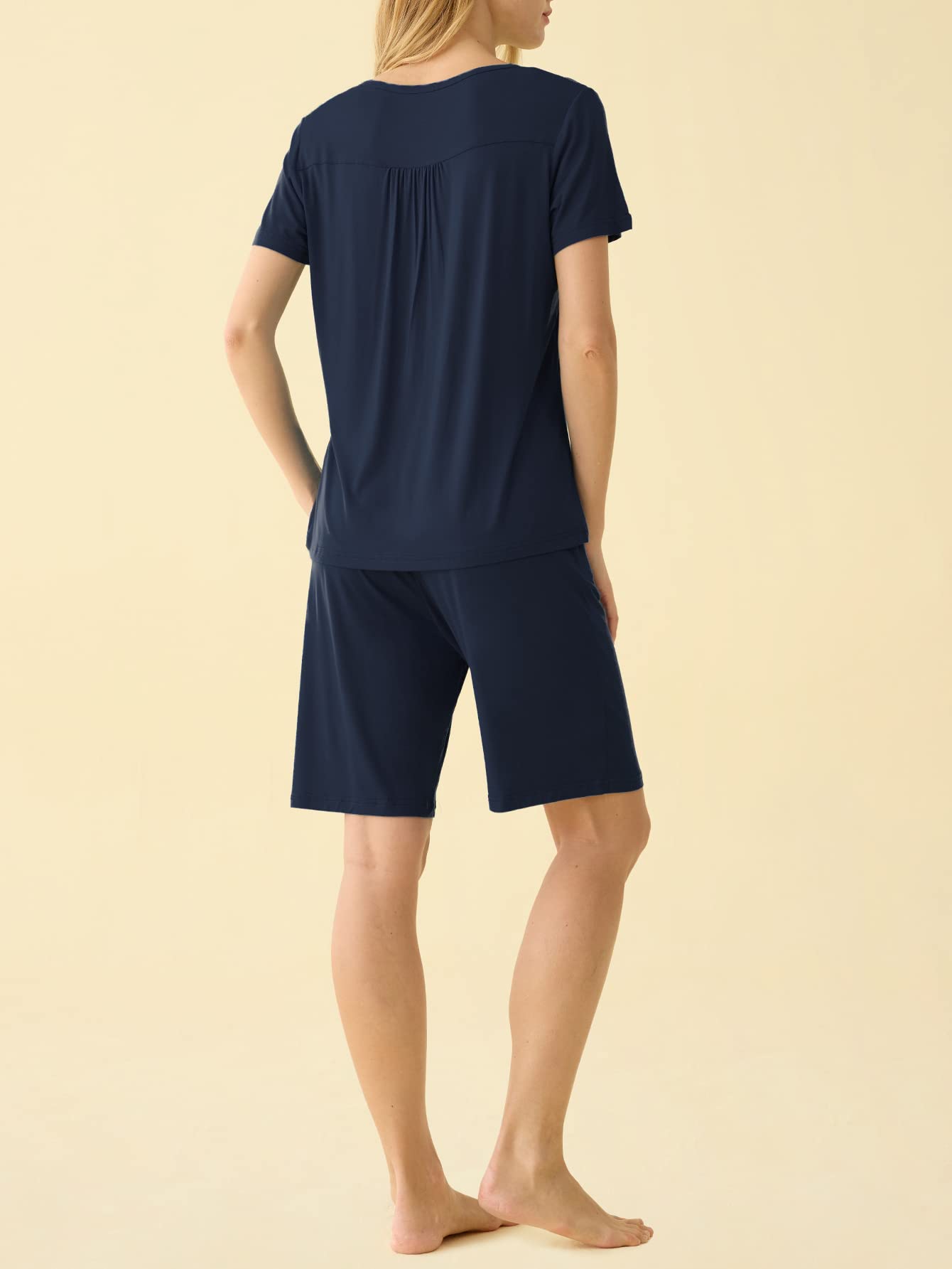 Latuza Women's Viscose Bermuda Shorts Pajama Set - Soft & Breathable Sleepwear for Summer Nights, Lounge Wear, Vacation Outfits