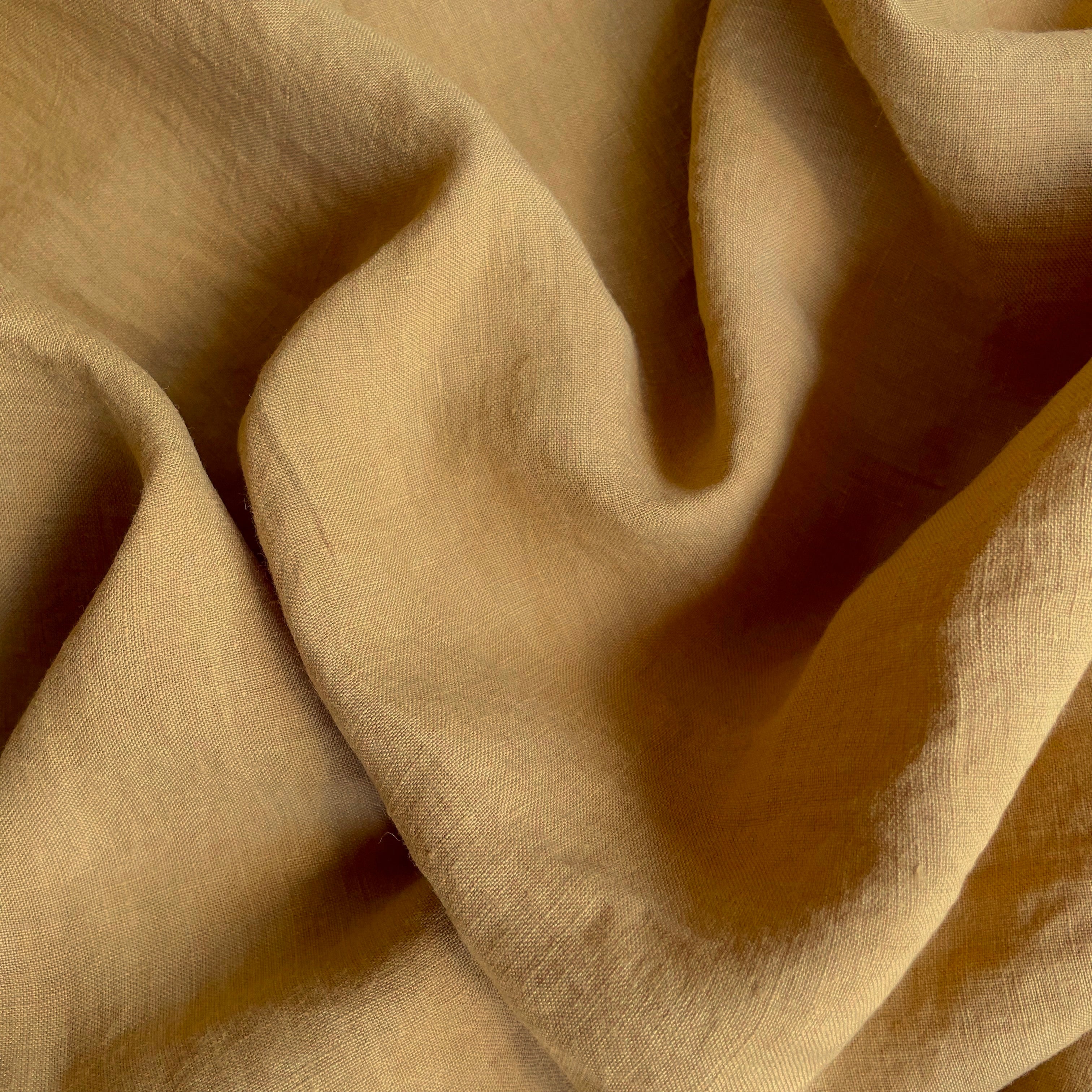 Premium Bedford Sahara Washed Linen Fabric - Soft & Breathable for Dresses, Curtains & Home Decor | Natural Textile for DIY Sewing & Upholstery Projects