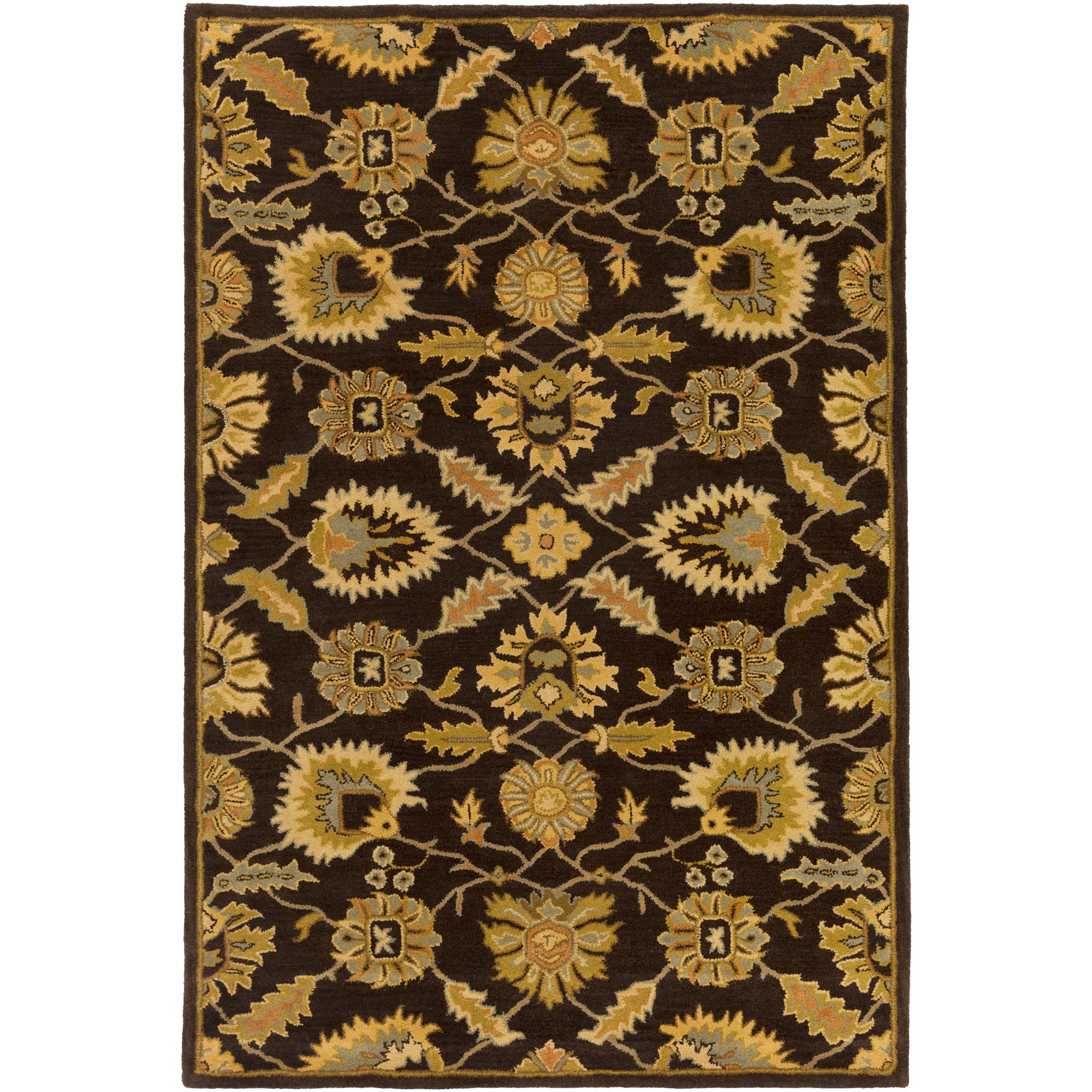 Surya Caesar 4' x 6' Chocolate Brown Area Rug - Soft Living Room Rug, Bedroom Carpet for Home Decor, Cozy Floor Mat for Family Room & Dorm