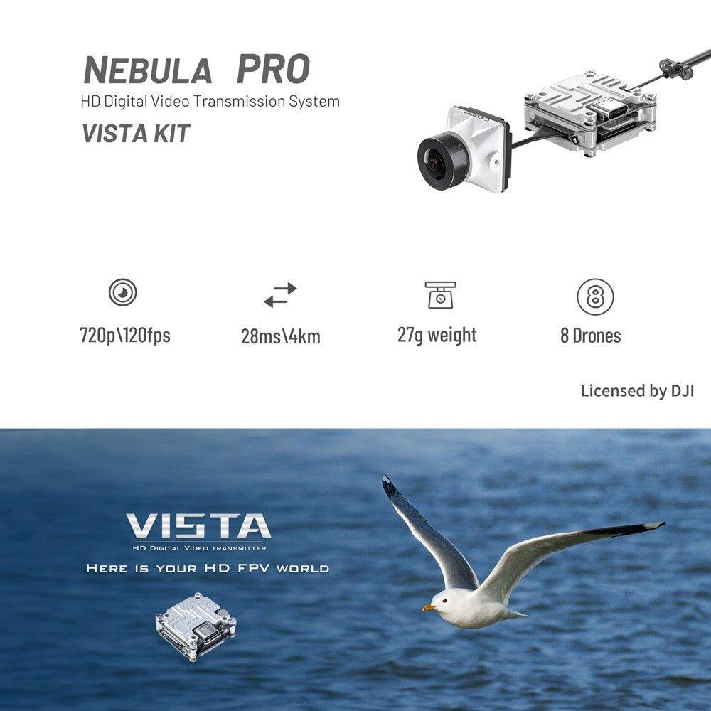 Caddx Nebula Pro Vista Kit with 12cm Cable - Black - FPV Drone HD Digital Video Transmission System for Cinematic Aerial Photography