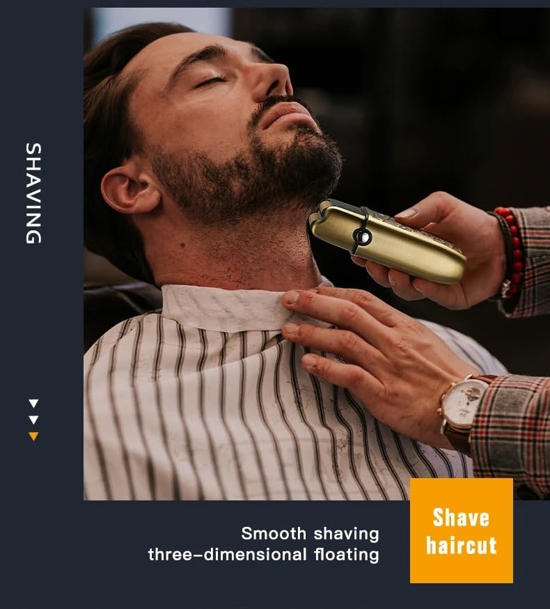 Premium Men's Electric Razor - All Metal Body with Digital Display, Waterproof for Full Body Washing, Professional Hair Clipper for Home & Salon Use - Perfect for Daily Shaving, Beard Trimming, and Head Shaving