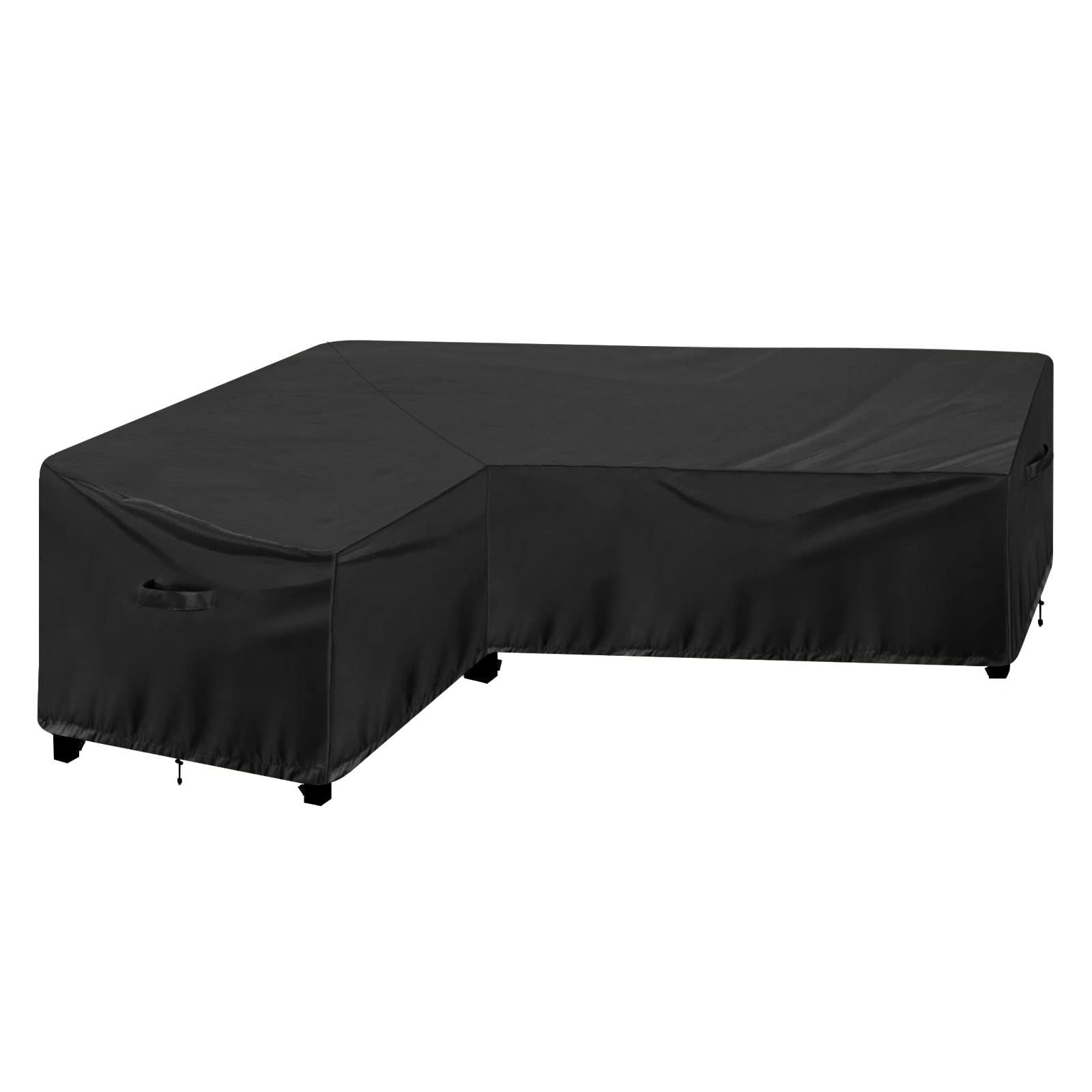 OutdoorLines Waterproof & UV Resistant L-Shaped Patio Sectional Cover - Heavy Duty 420D Windproof Furniture Protector for Deck, Lawn, Backyard (83