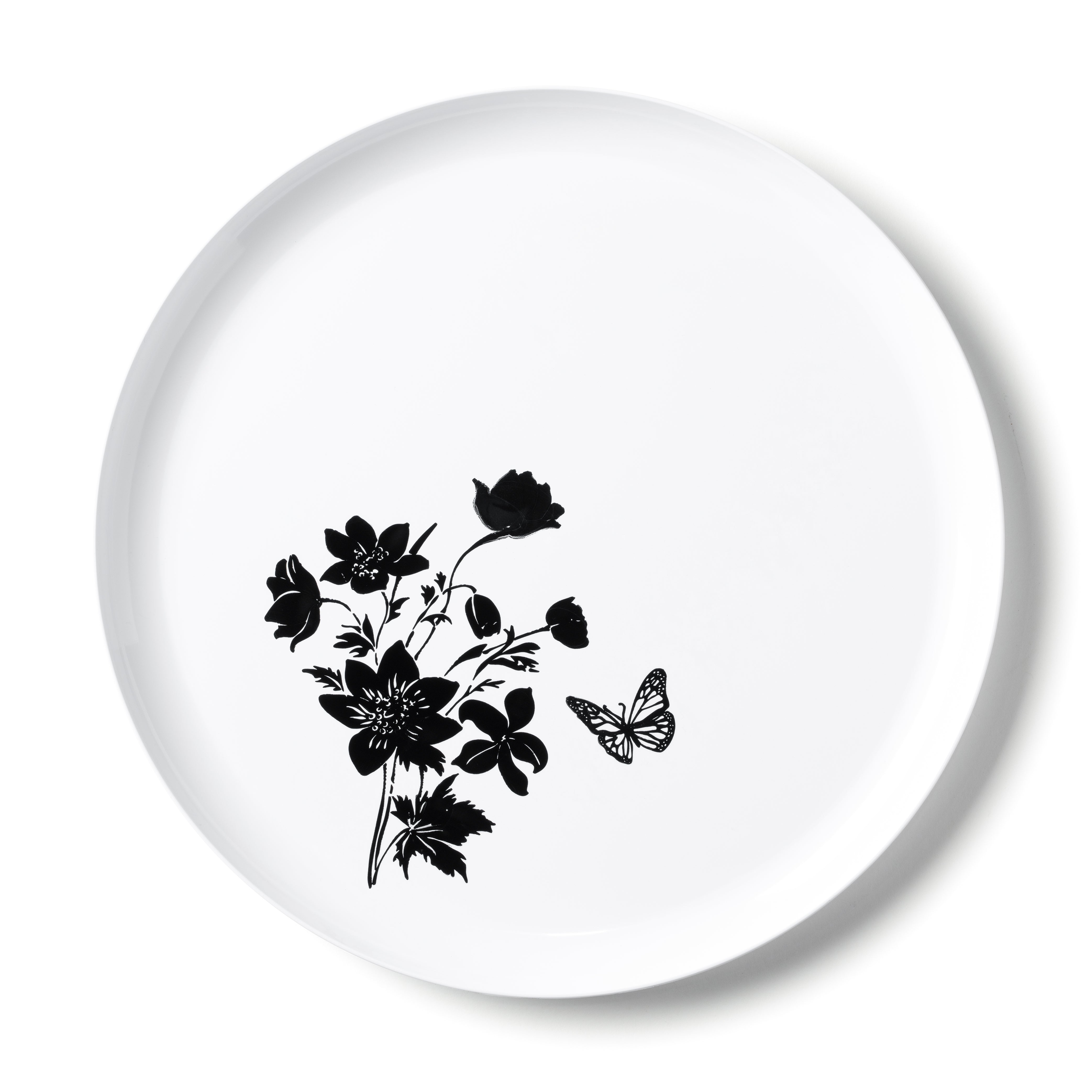 White and Black Round Plastic Plates - Durable Garden Edging for Landscaping, Outdoor Decor & Party Serving | Perfect for Patio, Lawn Borders & Picnic Tableware