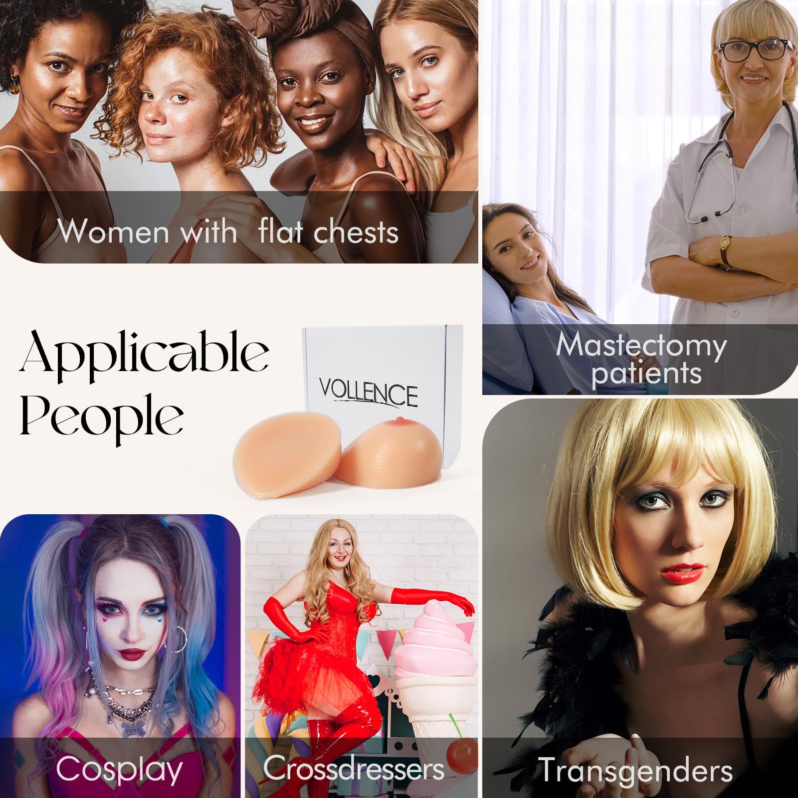 Premium Silicone Breast Forms for Mastectomy & Transgender - Natural Looking Fake Boobs for Women | Comfortable Prosthesis for Daily Wear, Cosplay & Post-Surgery Recovery