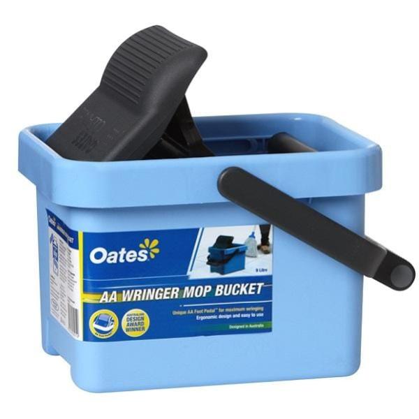 Oates AA Wringer Mop Bucket 9L - Heavy Duty Cleaning Bucket with Wringer for Floors - Perfect for Home, Office, and Commercial Use